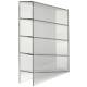 Clear Acrylic Manual Pipette Rack With Angled Four Shelf Compartments 