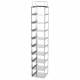 HS2862DB Vertical Stainless Steel Freezer Rack For 3" Height Cryostorage Box - 9 Shelves