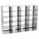 HS2862KC Horizontal Stainless Steel Freezer Rack For 3" Height Cryostorage Box - 20 Shelves (5 x 4)