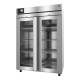 Hoshizaki HXF2A-FGE Healthcare Series Two-Section Freezer with 8 Wire Shelves, Double Glass Doors, 50.37 Cubic Feet - Left Angle