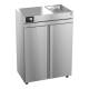 Hoshizaki HXF2A-FS Healthcare Series Two-Section Freezer with 8 Wire Shelves, Double Stainless Steel Doors, 50.37 Cubic Feet - Top Right Angle