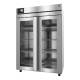 Hoshizaki HXR2A-FGE Healthcare Series Two-Section Refrigerator with 8 Wire Shelves, Double Glass Doors, 50.37 Cubic Feet - Left Angle