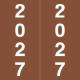 Arden Label IFYM-27-L5 IFC CL7100 Compatible IFYM Series 2027 Year Labels - Size 1 7/8" H x 1 7/8" W