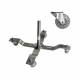 Blickman Stainless Steel IV Stand with 4-Leg Heavyweight Base, Thumb Control