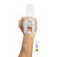 IV Glove IVGA0005 Easystick on the back of the Right Hand, Opened Dome - Overhead View (IV Catheter, Extension Tubing, and other Accessories not included)