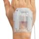 IV Glove IVGA0005 Easystick on the back of the Right Hand, Closed Dome - Close-up View (IV Catheter and Extension Tubing not included)