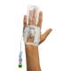 IV Glove IVGA0005 Easystick on the back of the Left Hand, Opened Dome (IV Catheter, Extension Tubing, and other Accessories not included)