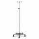 Clinton IVS-352 Stainless Steel Five-Leg Base IV Pole with Detachable 2-Hook Top