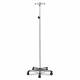 Clinton IVS-354 Stainless Steel Five-Leg Base IV Pole with Detachable 4-Hook Top