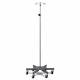 Clinton IVS-7332  Stainless Steel Six-Leg Base 2-Hook IV Pole