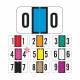 Jeter 0300 Match JANM Series Numeric Roll Color Code Labels - 15/16"H x 1 5/8"W