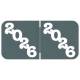 Arden Label JPYM-26-T4 Jeter Compatible JPYM Series 2026 Year Labels - Size 3/4" H x 1 1/2" W