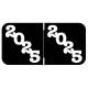 Arden Label JT3Y-25 Jeter Compatible JT3Y Series 2025 Year Labels for Ringbook - Size 3/4" H x 1 1/2" W