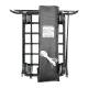 R&B Wire Knocked-Down Vinyl Basket Truck with 4 Swivel Casters, Gray - Disassembled