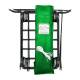 R&B Wire Knocked-Down Vinyl Basket Truck with 4 Swivel Casters, Jelly Bean Green - Disassembled