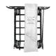 R&B Wire Knocked-Down Vinyl Basket Truck with 4 Swivel Casters, White - Disassembled