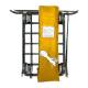 R&B Wire Knocked-Down Vinyl Basket Truck with 4 Swivel Casters, Yellow - Disassembled