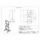Phillips Safety LB-2024-N-ACR Mobile Lead Barrier with Cutouts and Acrylic Window Size 20" H x 24" W - Technical Drawing