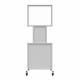 Phillips Safety LB-2024-N-ACR Mobile Lead Barrier with Cutouts and Acrylic Window Size 20" H x 24" W - Front View