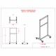 Phillips Safety LB-2430-MRI MRI Safe Mobile Lead Barrier with Glass Window Size 24" H x 30" W - Dimensions