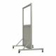Phillips Safety LB-2436-S Mobile Lead Barrier with Glass Window Size 24" H x 36" W - Angle View