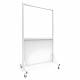 Phillips Safety LB-3648-MRI MRI Safe Mobile Lead Barrier with Glass Window Size 30" H x 48" W - Angle View