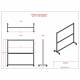 Phillips Safety LB-3672-ACR Mobile Lead Barrier with Acrylic Window Size 36" H x 72" W - Technical Drawing