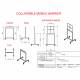 Phillips Safety LB-7429 Collapsible Mobile Lead Barrier - Technical Drawing