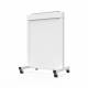 Phillips Safety LB-7429 Collapsible Mobile Lead Barrier - The Acrylic Screen Is In The Lowest Position (Angle View).