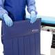 Phillips Safety LB-LTS-RSP5-FULL Single Pivot Radiation Shield for Imaging Table - Pivot Arm with Top and Pleated Bottom Shield (Top Shield Attaches to Pleated Bottom Shield - Front View)
