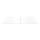 Compulocks LBPW Stability Base Plate for Floor Stand with Brandable Panel - White, Front Low-Angle View