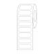 Globe Scientific LCR-21X7W Cryogenic White Label Roll for 0.5 mL Tubes - 21 mm x 7 mm