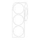 Globe Scientific LCR-25W Cryogenic Label Roll for 50 mL Tubes - 25 mm Dots