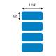 Globe Scientific LCR-33X13B Cryogenic Label Roll for 1.5-2.0 mL Tubes - 33 mm x 13 mm, Blue - Label Dimension