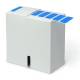 Globe Scientific LCR-33X13B Cryogenic Label Roll for 1.5-2.0 mL Tubes - 33 mm x 13 mm, Blue