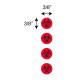 Globe Scientific LCR-95BIO Cryogenic Biohazard Label Roll - 9.5 mm Dots, Label Dimension