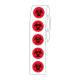 Globe Scientific LCR-95BIO Cryogenic Biohazard Label Roll - 9.5 mm Dots