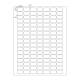 Globe Scientific LCS-24X13W Cryogenic Label Sheet for 0.5 mL Tubes - 24 mm x 13 mm, White with Label Dimension