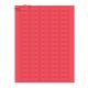 Globe Scientific LCS-33X13R Cryogenic Label Sheet for 1.5-2.0 mL Tubes - 33 mm x 13 mm, Red with Label Dimension