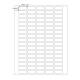 Globe Scientific LCS-33X13W Cryogenic Label Sheet for 1.5-2.0 mL Tubes - 33 mm x 13 mm, White with Label Dimension