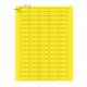 Globe Scientific LCS-33X13Y Cryogenic Label Sheet for 1.5-2.0 mL Tubes - 33 mm x 13 mm, Yellow with Label Dimension