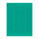 Globe Scientific LCS-38X6G Cryogenic Label Sheet for Microplates - 38 mm x 6 mm, Green with Label Dimension