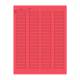 Globe Scientific LCS-38X6R Cryogenic Label Sheet for Microplates - 38 mm x 6 mm, Red with Label Dimension