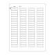 Globe Scientific LCS-38X6W Cryogenic Label Sheet for Microplates - 38 mm x 6 mm, White with Label Dimension