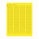 Globe Scientific LCS-38X6Y Cryogenic Label Sheet for Microplates - 38 mm x 6 mm, Yellow with Label Dimension