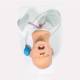 Nasco LF03550 Life/form Airway Larry Adult Airway Management Trainer 2.0 - Light Skin Tone, Top View