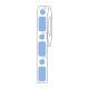 Globe Scientific LTC-24X13-95B Cryo Direct Thermal Label/Dot Combo Roll for 1.5 mL Tubes - 24 mm x 13 mm and 9.5 mm Dots, Blue