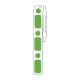 Globe Scientific LTC-24X13-95G Cryo Direct Thermal Label/Dot Combo Roll for 1.5 mL Tubes - 24 mm x 13 mm and 9.5 mm Dots, Green