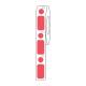 Globe Scientific LTC-24X13-95R	Cryo Direct Thermal Label/Dot Combo Roll for 1.5 mL Tubes - 24 mm x 13 mm and 9.5 mm Dots, Red