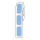 Globe Scientific LTC-27X13B Cryo Direct Thermal Label Roll for Cryogenic Vials - 27 mm x 13 mm, Blue